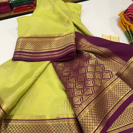 120gm Thickness Pure Mysoore Silk Saree