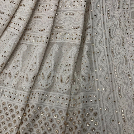 Custom Chikankari Georgette Saree