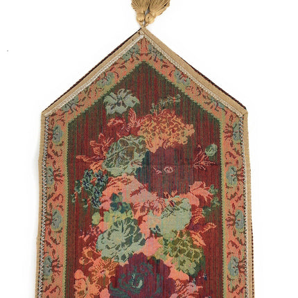 DaDa Bedding Set of 3-Pieces - Breath of Spring Floral Beige Woven Dining Tapestry Table Runners (3089)