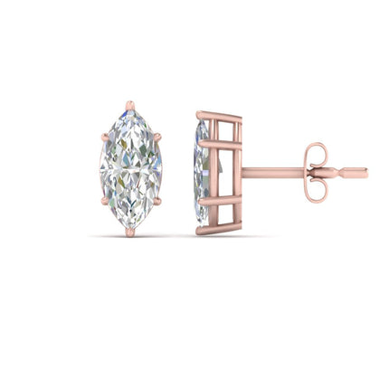 Marquise Diamond 6 Prong Stud Earrings