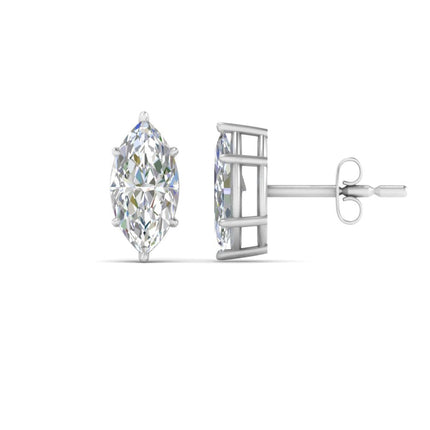 Marquise Diamond 6 Prong Stud Earrings