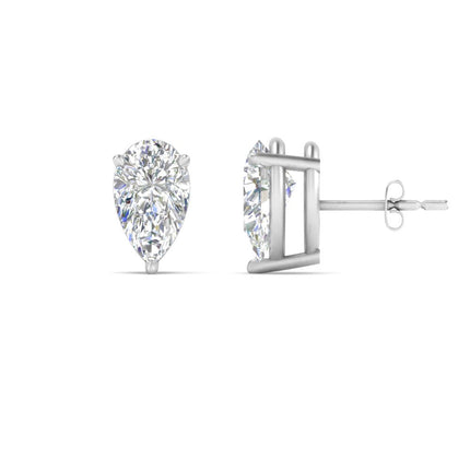 Diamond Pear Cut 3 Prong Earring