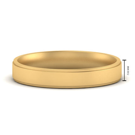 4 mm Steps Edge Comfort Fit Mens Band