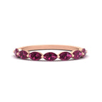 14k Rose Gold / Pink Sapphire / Lab Grown