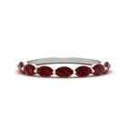 14k White Gold / Ruby / Lab Grown
