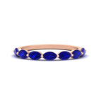 14k Rose Gold / Blue Sapphire / Lab Grown