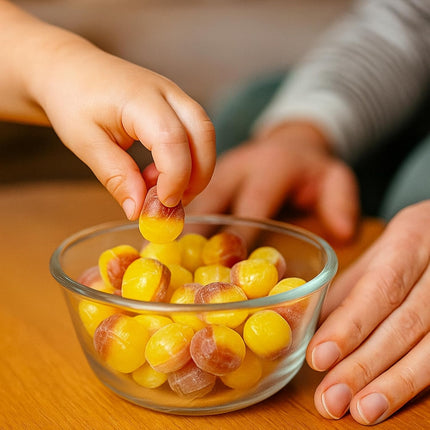 Andy Anand Chocolatier Sugar Free Pear Drops, Hard Candy Boiled in Copper Kettle for that unique taste, Flown from Europe 25 Pieces - Sugar & Aspartame Free - Naturally Flavored & Sweetened - Non-GMO, Gluten Free, Keto & Diabetic Friendly