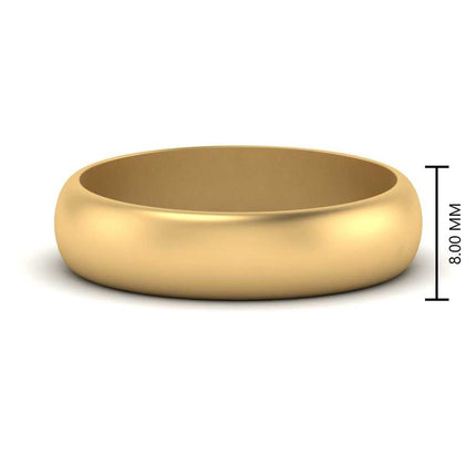 Low Dome 6mm Men Wedding Band