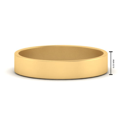5 mm Flat Gold Wedding Band