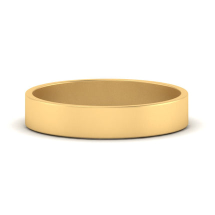 5 mm Flat Gold Wedding Band