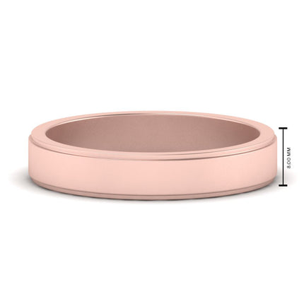 Simple Flat Wedding Band 4MM
