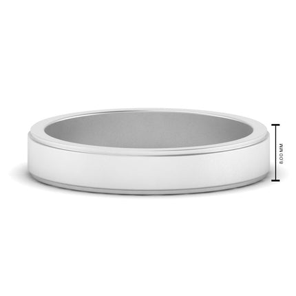 Simple Flat Wedding Band 4MM