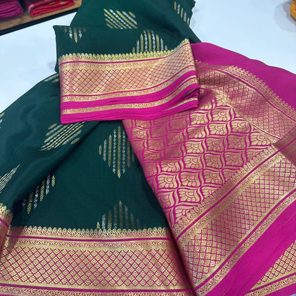 120gm Thickness Pure Mysoore Silk Saree