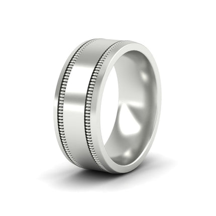 5 mm Mens Band Double Milgrain