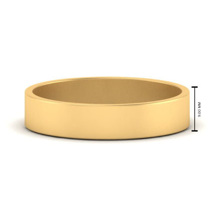 5 mm Flat Gold Wedding Band