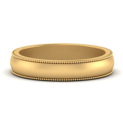 Milgrain Matte Finish Mens Band