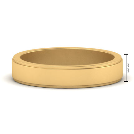 Simple Flat Wedding Band 4MM