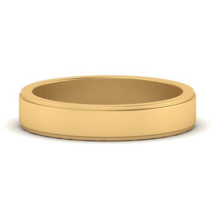 Simple Flat Wedding Band 4MM