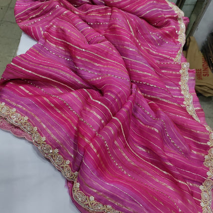 Beautiful Designer Organza Saree with sequin work
