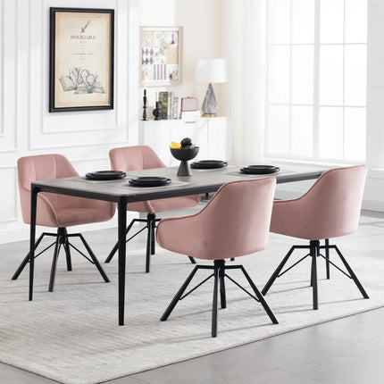 VelvetWhirl Comfort Dining Duo – 2PCS Swivel Upholstered Armchair Set for Kitchen & Living Harmony