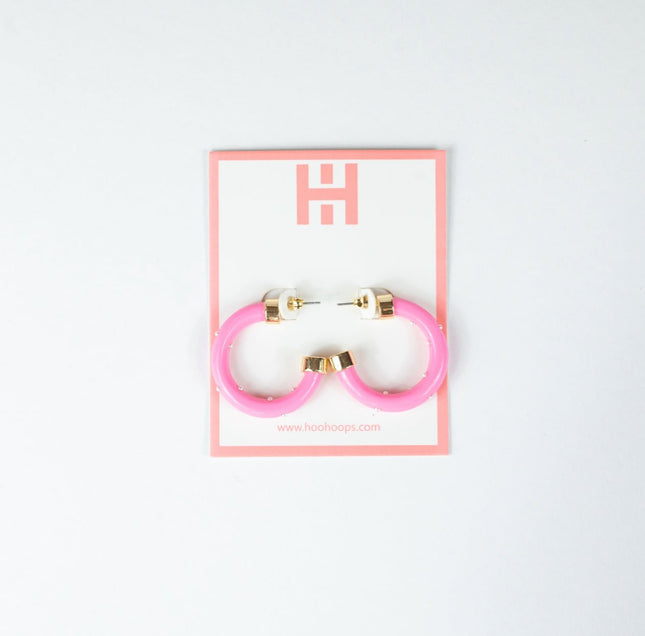 Mini Hoops - Bubble Gum with Pearls