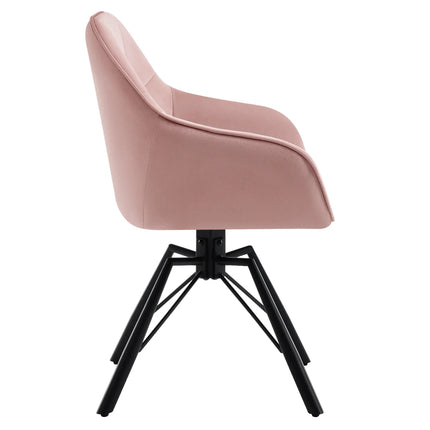 VelvetWhirl Comfort Dining Duo – 2PCS Swivel Upholstered Armchair Set for Kitchen & Living Harmony