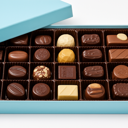 Andy Anand Sugar Free Belgian Chocolate Truffles Gift Box – 48 Pc Handcrafted, Gluten-Free, Diabetic-Friendly European Chocolate, 60% Chocolate (Cocoa Butter)