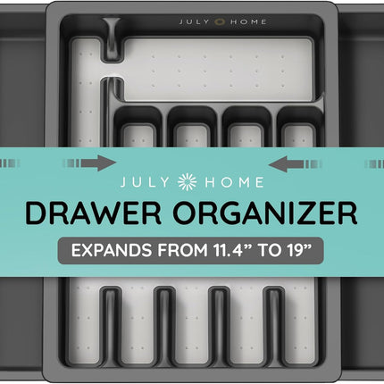 Expandable Drawer Organizer, Gray