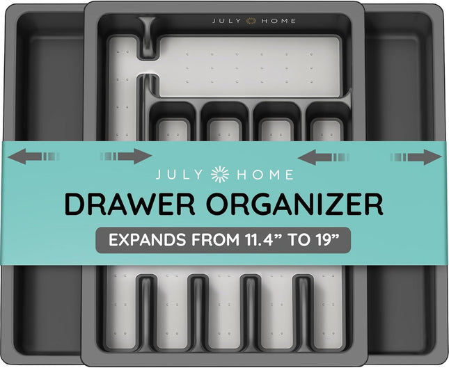 Expandable Drawer Organizer, Gray