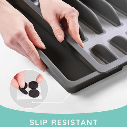 Expandable Drawer Organizer, Gray