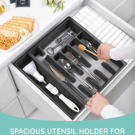 Expandable Drawer Organizer, Gray