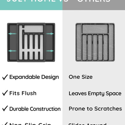 Expandable Drawer Organizer, Gray