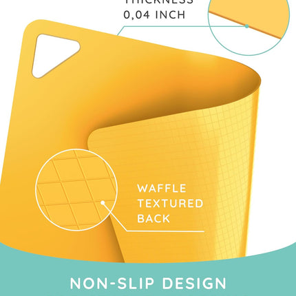 Flexible Cutting Mats Set of 3, RD/MNT/YLW