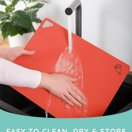 Flexible Cutting Mats Set of 3, RD/MNT/YLW