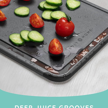 Cutting Board Set of 3, Black/Gray