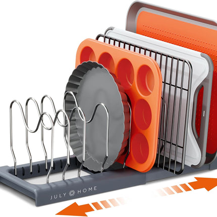 Expandable Lid Organizer, Gray