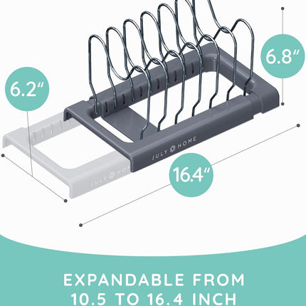 Expandable Lid Organizer, Gray