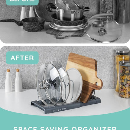 Expandable Lid Organizer, Gray