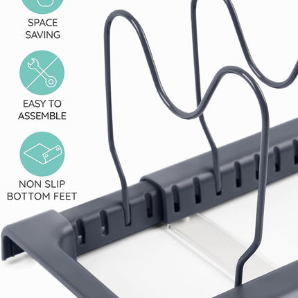 Expandable Lid Organizer, Gray