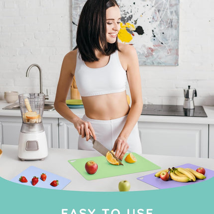 Flexible Cutting Mats Set of 3, GR/BL/LLC