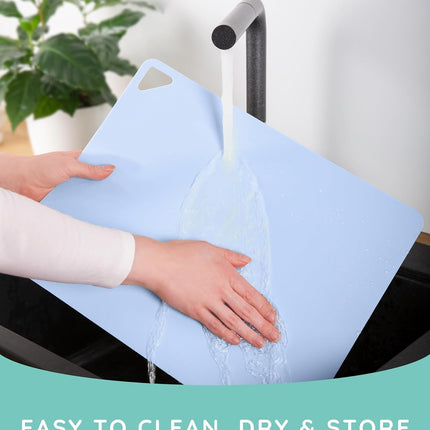 Flexible Cutting Mats Set of 3, GR/BL/LLC