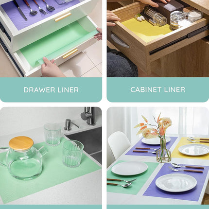 Refrigerator Mats, pack of 6, LLC/MNT/YLW