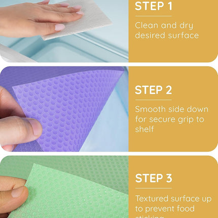 Refrigerator Mats, pack of 6, LLC/MNT/YLW