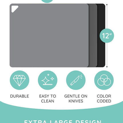 Flexible Cutting Mats Set of 3, Gray