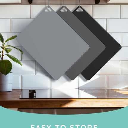 Flexible Cutting Mats Set of 3, Gray