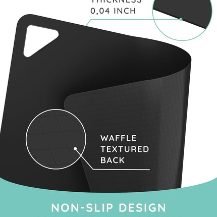 Flexible Cutting Mats Set of 3, Black