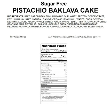Andy Anand Sugar Free Baklava Pistachios Cake: A Heavenly Fusion, California's Fresh Bakeries That Deliver Sugar Free Cakes (9-inch, 2.8 lbs)