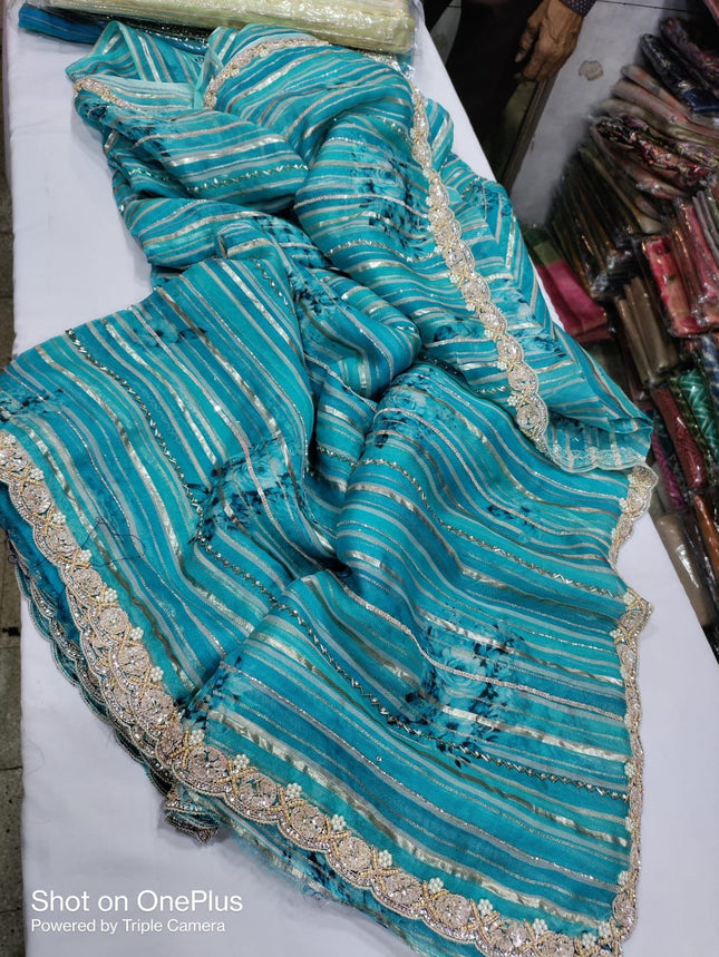 Beautiful Designer Organza Saree with sequin work