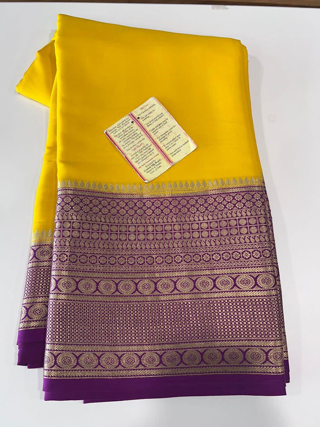 120gm Thickness Pure Mysoore Silk Saree