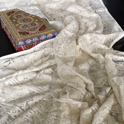 Custom Chikankari Georgette Saree